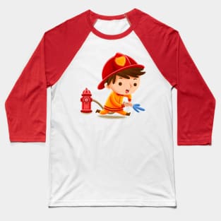 Kids Firefighter Baseball T-Shirt